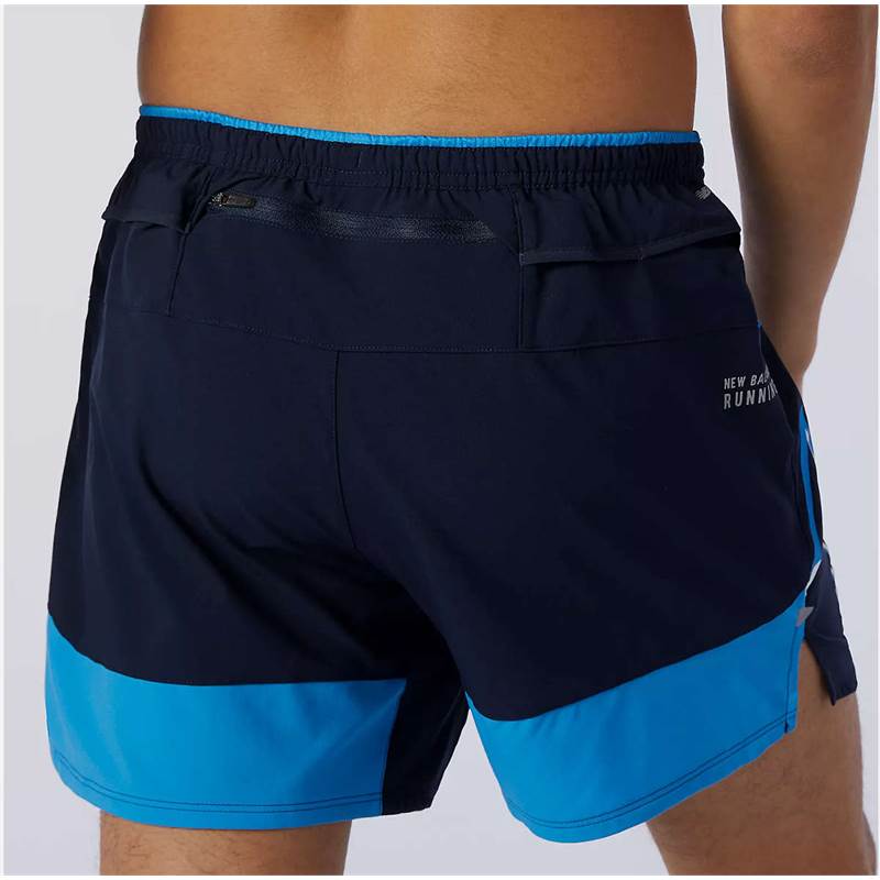 New Balance Mens Printed Impact Run 5In Shorts-4